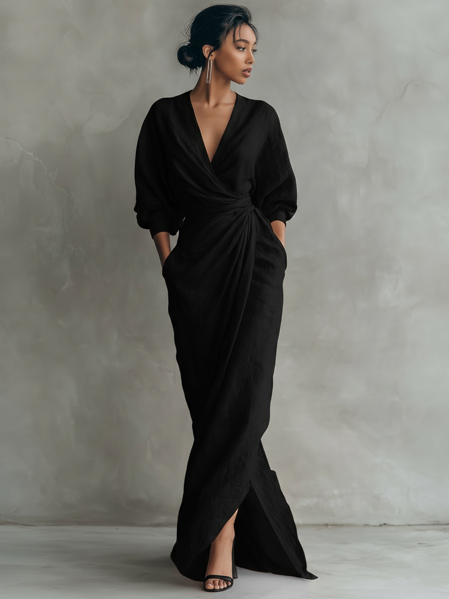 Ariana - Robe longue élégante en lin