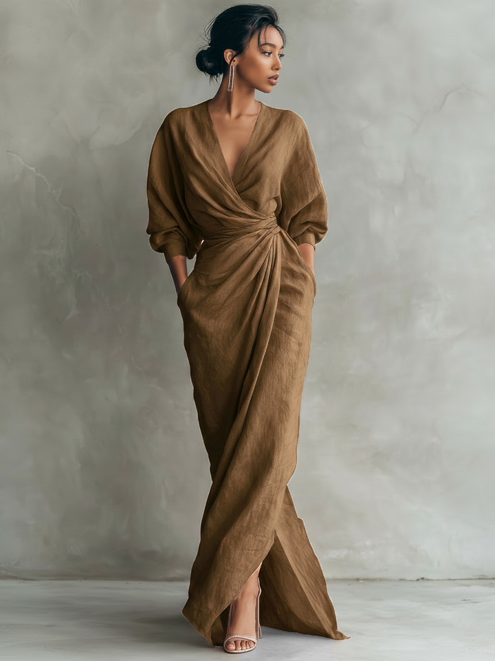 Ariana - Robe longue élégante en lin