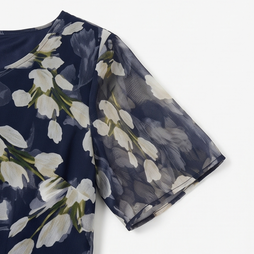 Genevora - Robe midi fleurie et aérée