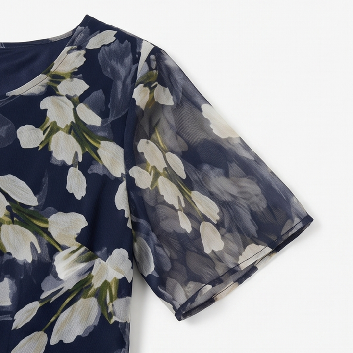 Genevora - Robe midi fleurie et aérée