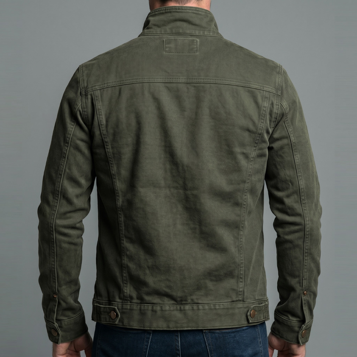 Brody - Veste zippée en coton, effet délavé vintage