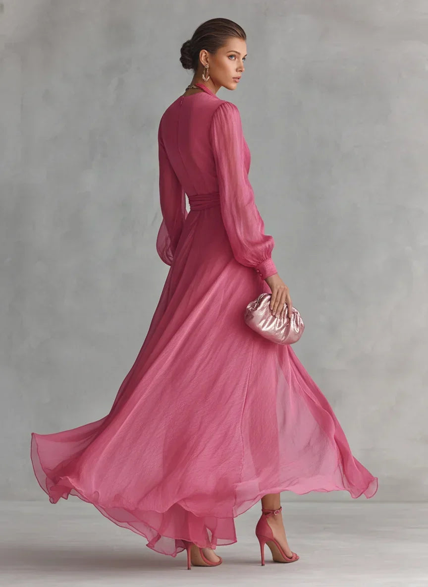 Caelissea - Robe longue lustrée