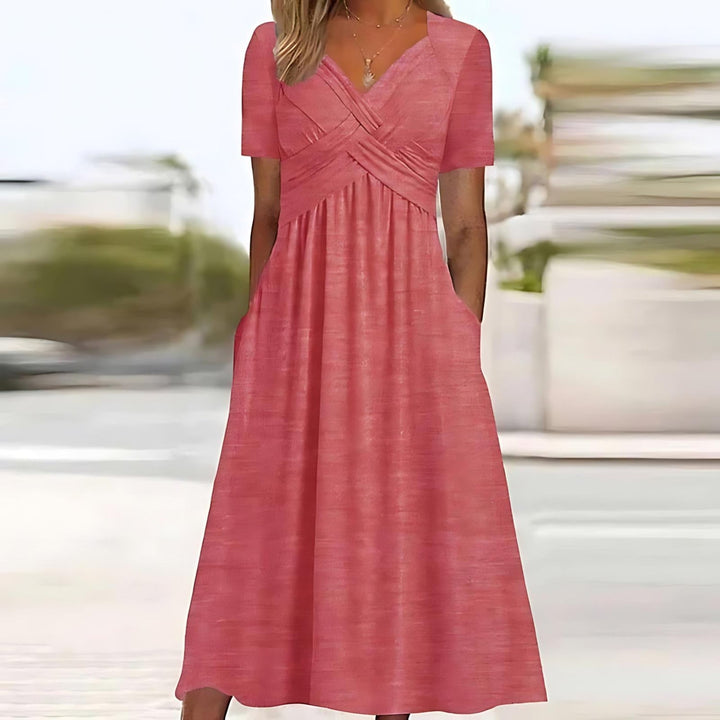 Payton - Robe midi trapèze douce au toucher