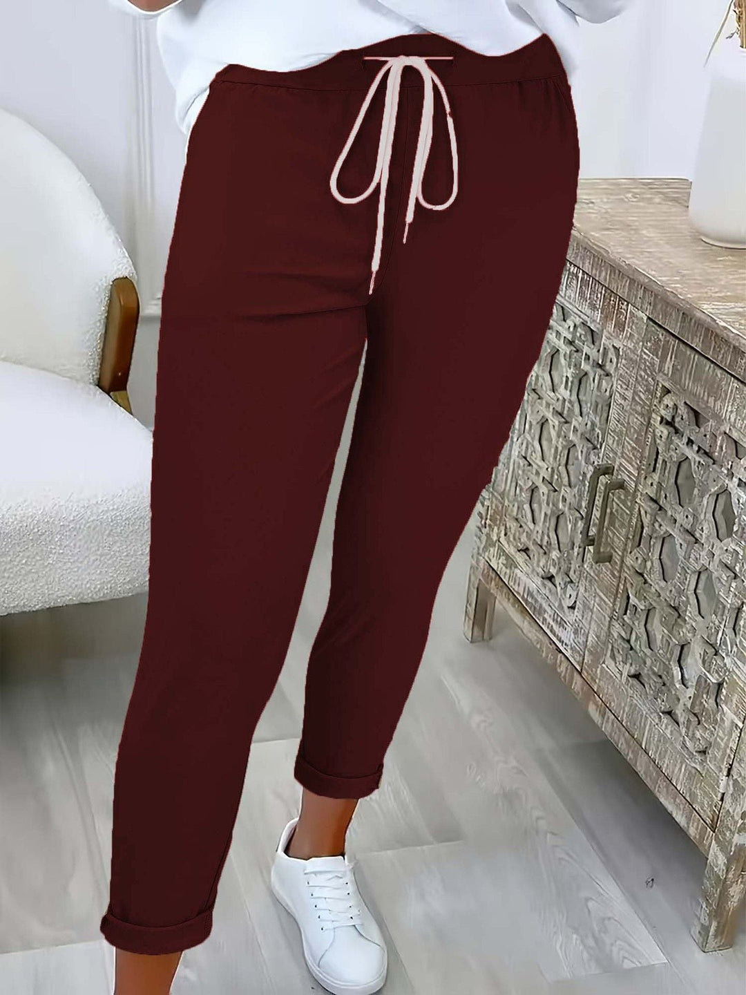 Tansy - Pantalon ajusté stretch à cordon de serrage