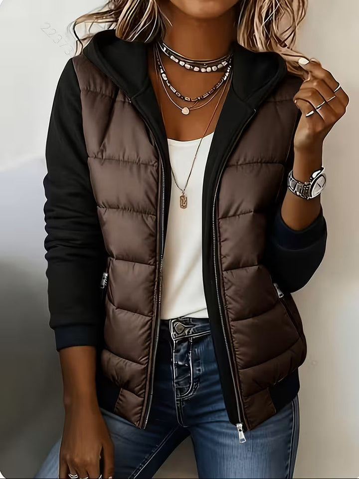 Hedda - Veste matelassée à panneaux avec capuche
