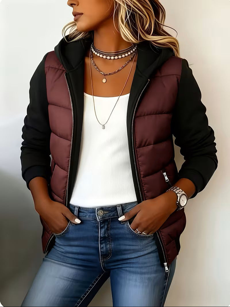Hedda - Veste matelassée à panneaux avec capuche