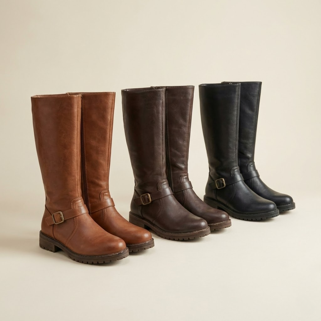 Estera - Bottes à talon bloc à double zip