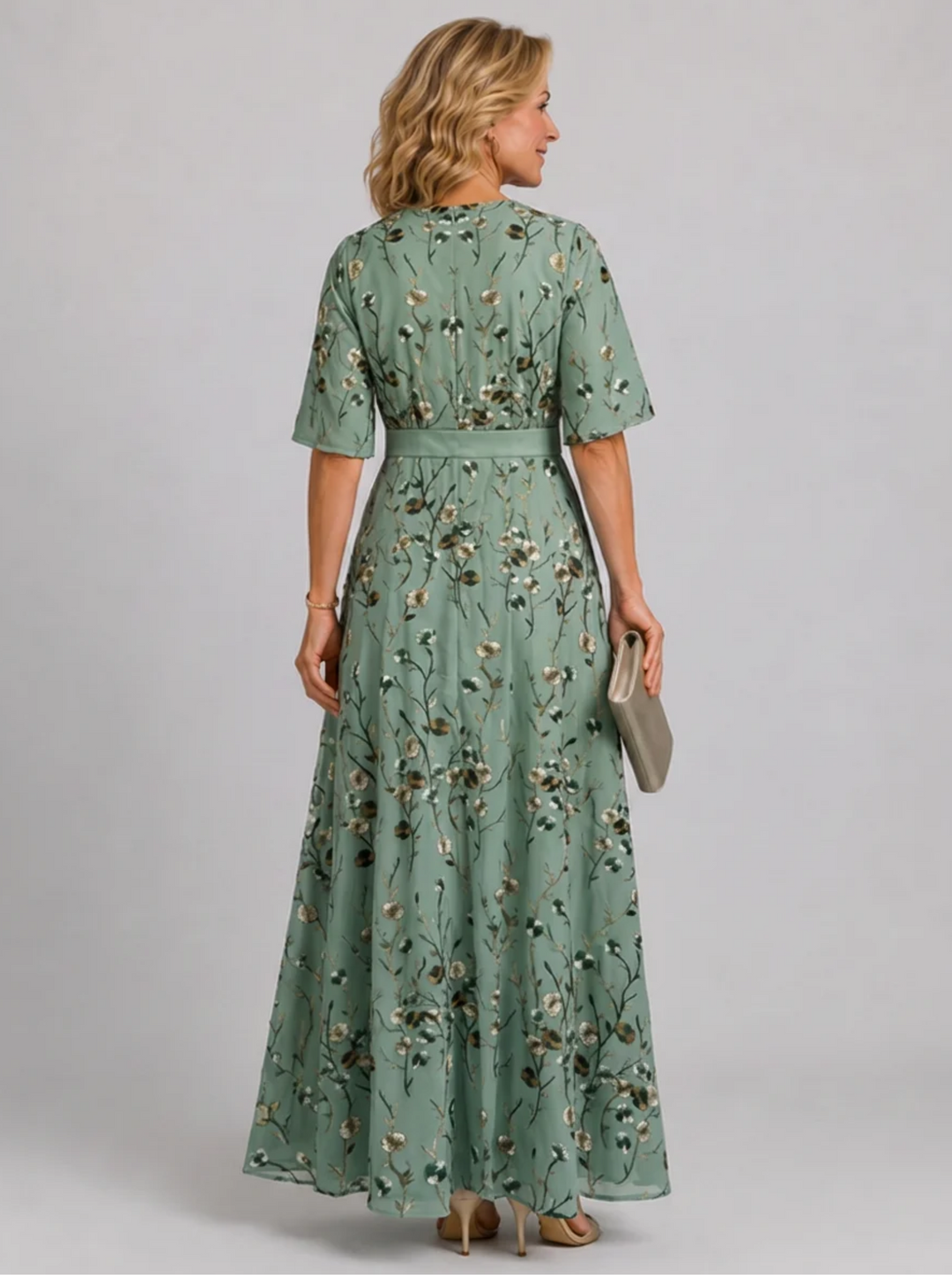 Adaline - Robe midi à fleurs au toucher doux