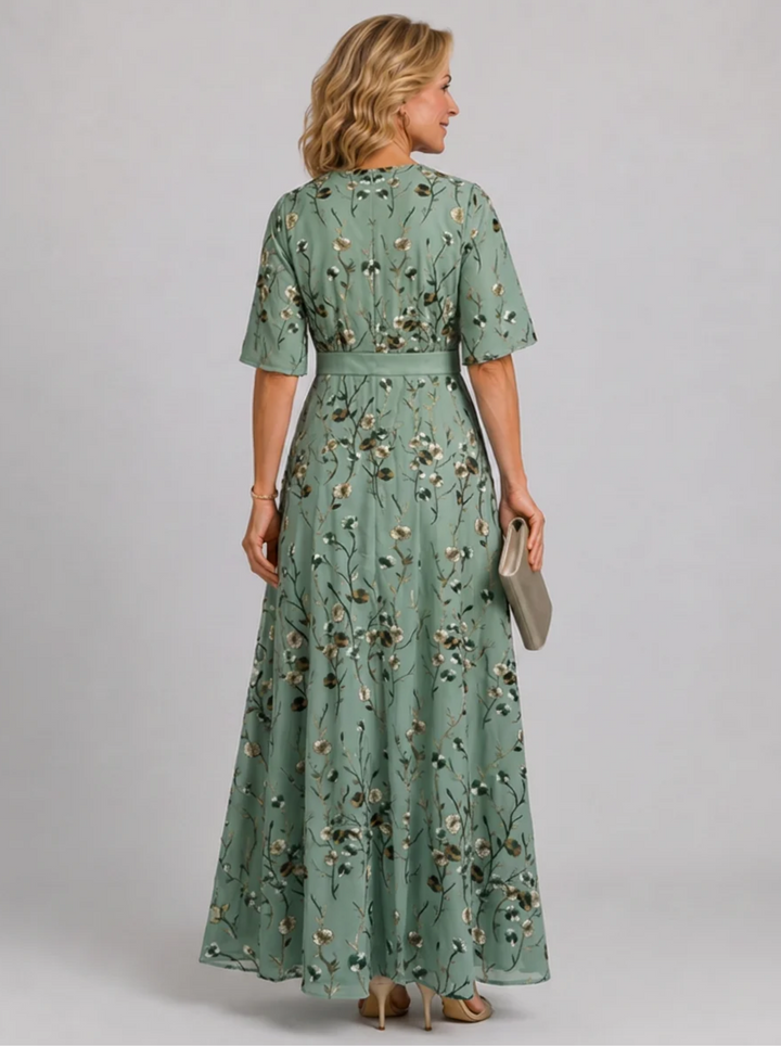 Adaline - Robe midi à fleurs au toucher doux