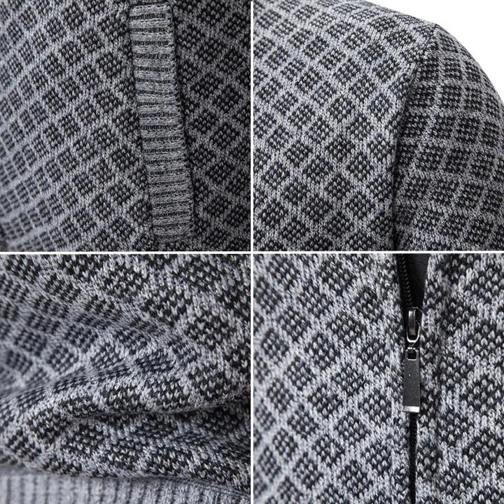 Aris - Cardigan zippé à motifs
