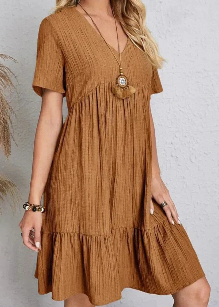 Flavia - Robe fluide à volants superposés