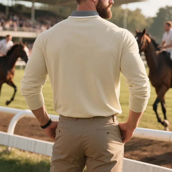 Balcombe - Polo manches longues au toucher doux