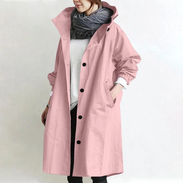Yelina - Trench-coat long à capuche