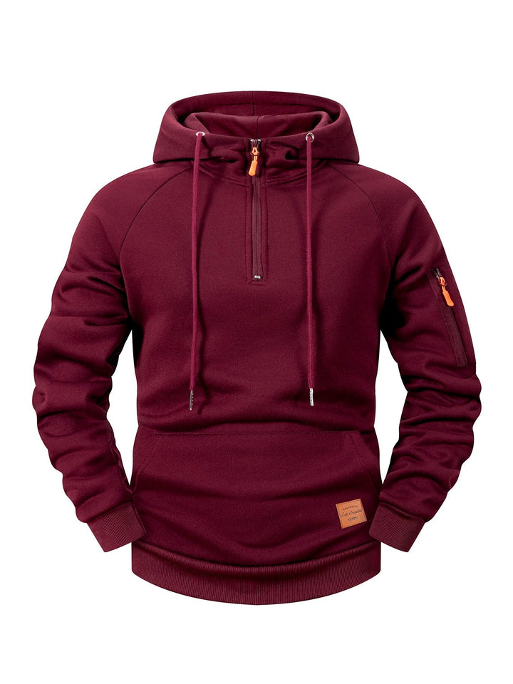 Quenford - Sweat à capuche zippé au toucher doux