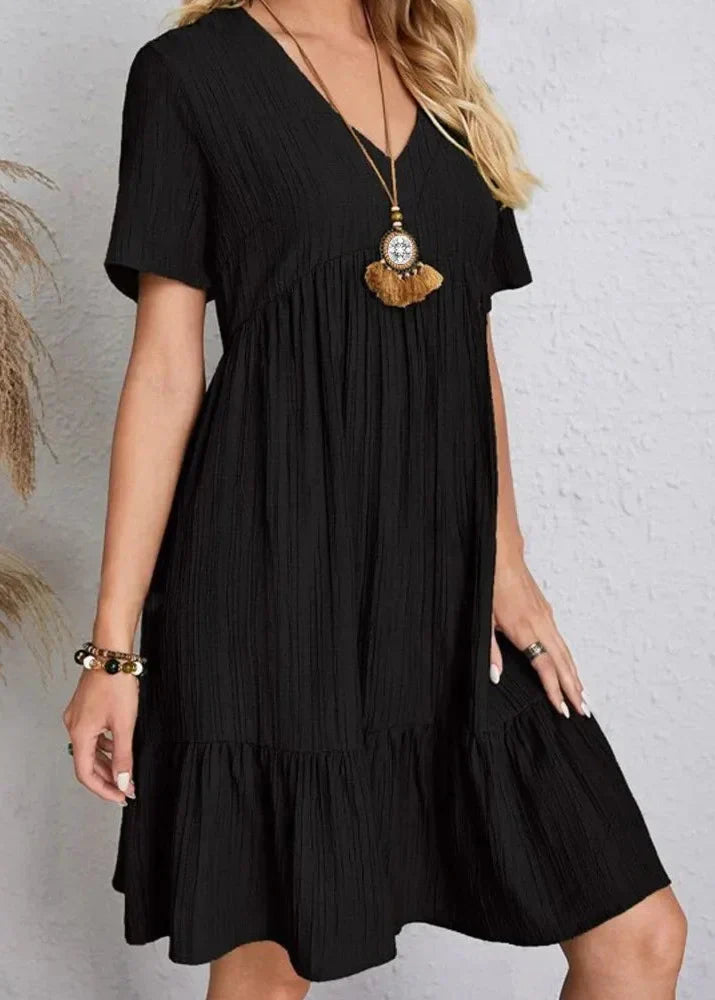 Flavia - Robe fluide à volants superposés