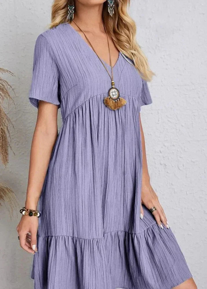 Flavia - Robe fluide à volants superposés
