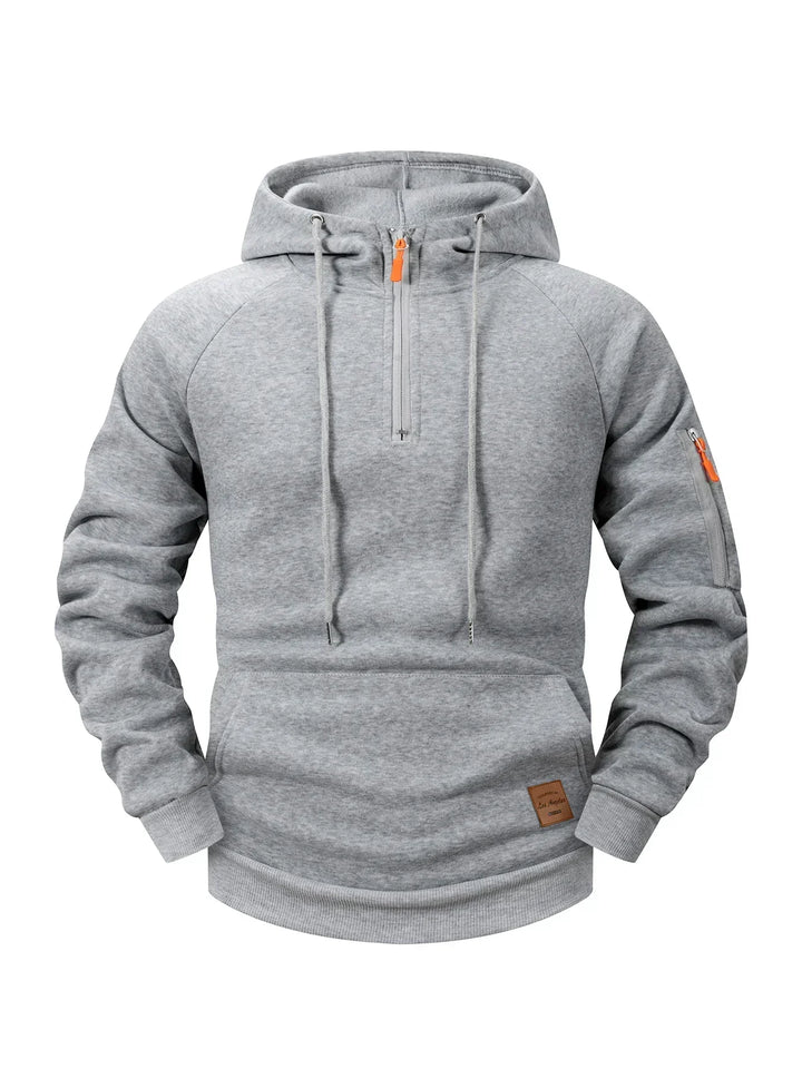 Quenford - Sweat à capuche zippé au toucher doux