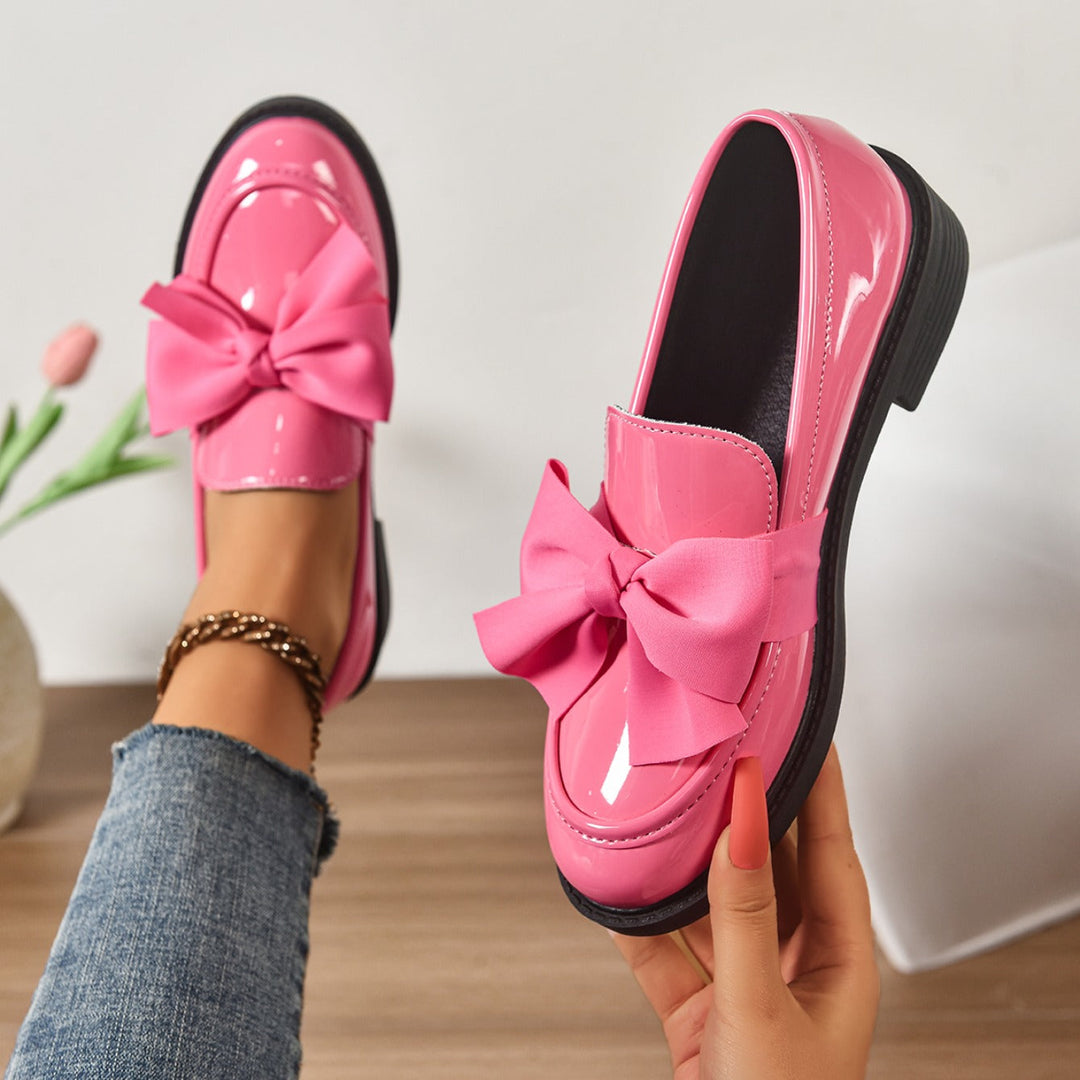 Wisterique - Mocassins plateforme effet brillant