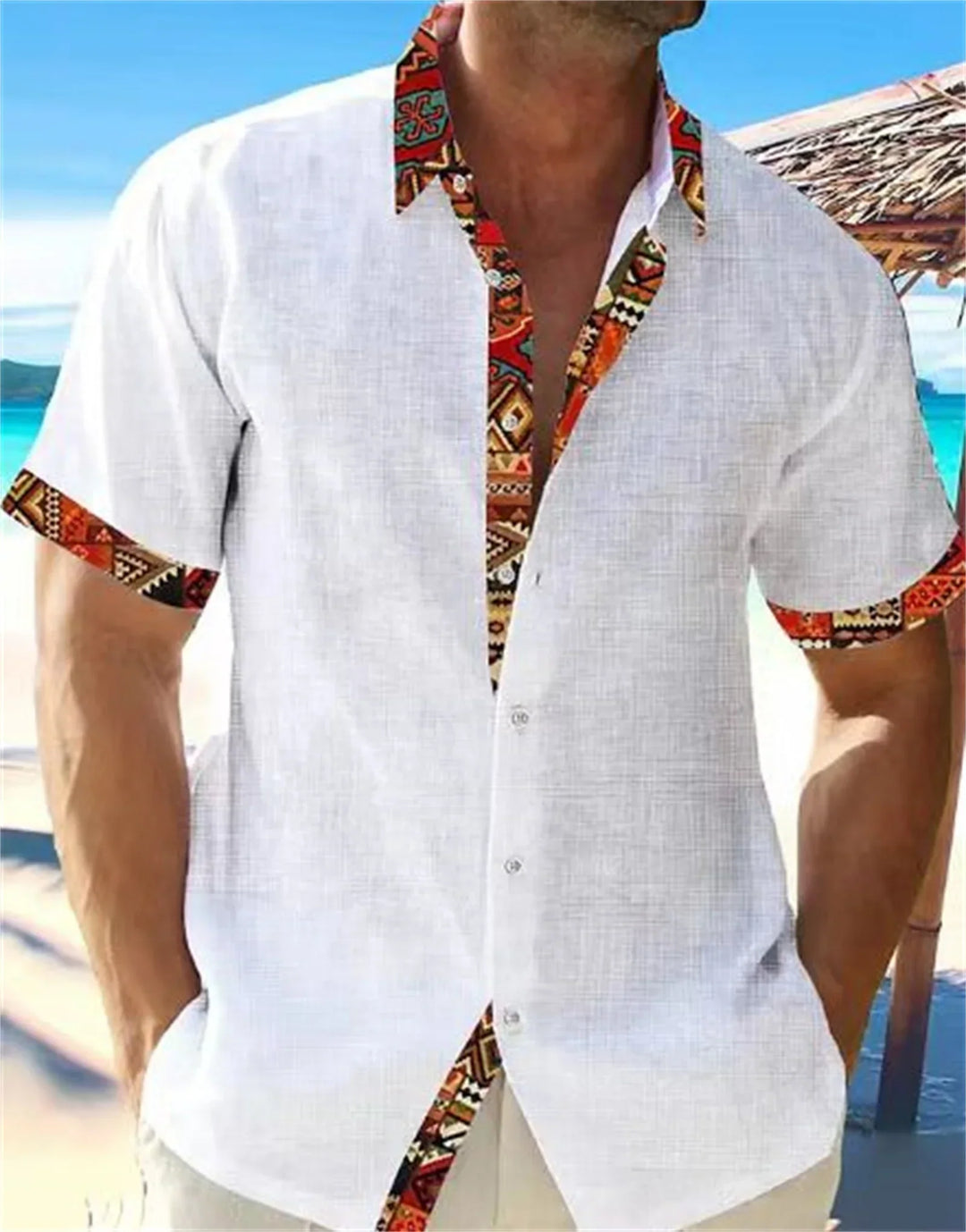 Eastcott - Chemise d'été décontractée à motif ethnique