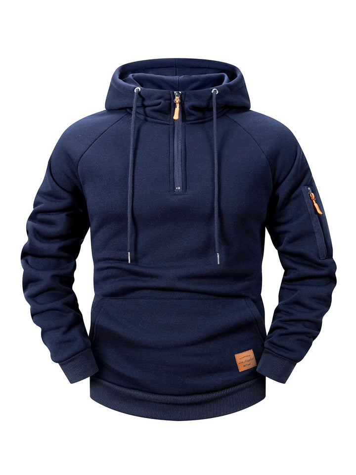 Quenford - Sweat à capuche zippé au toucher doux