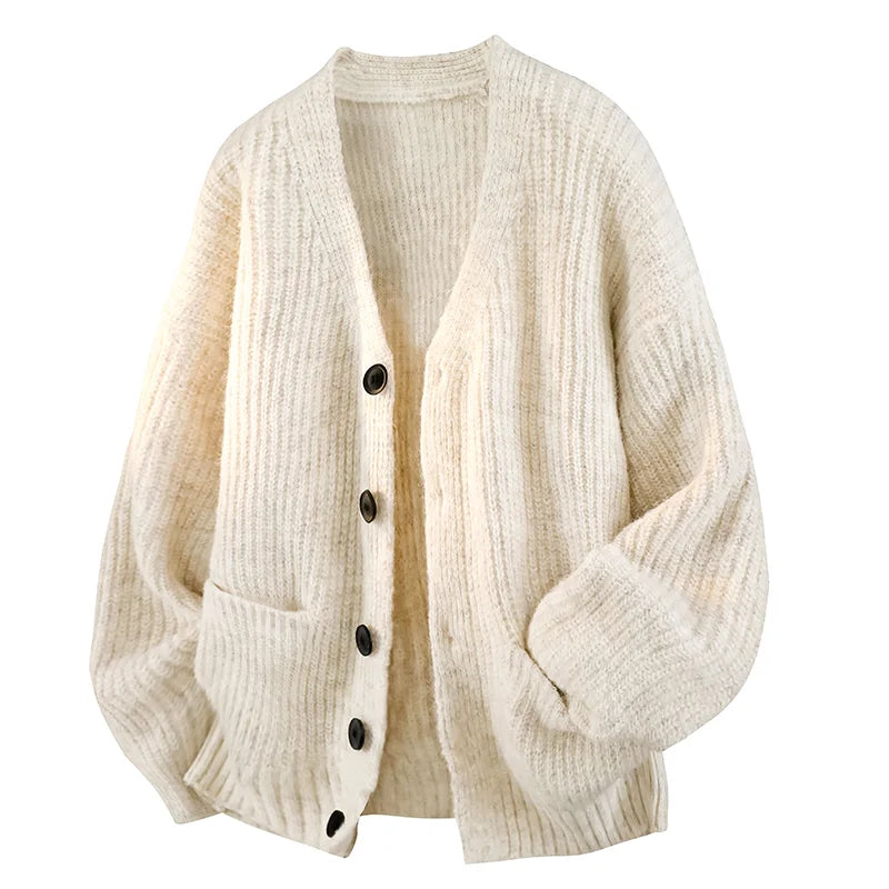 Galienne - Cardigan oversize à col V au toucher doux
