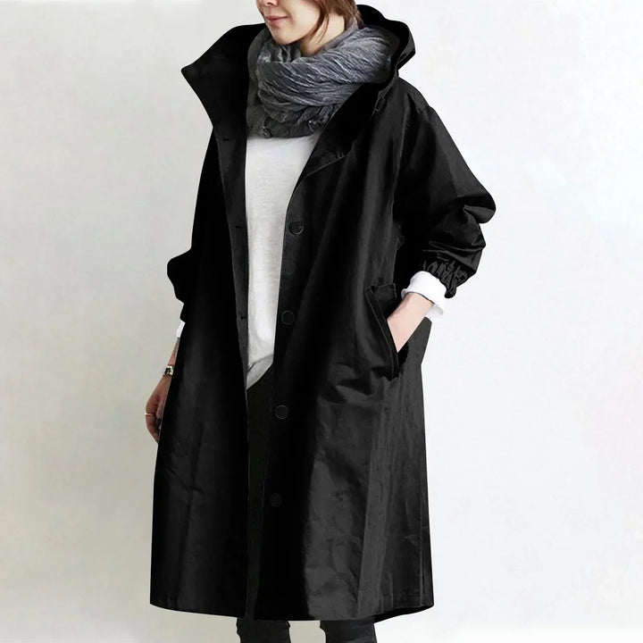 Yelina - Trench-coat long à capuche