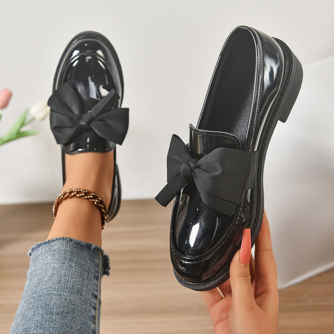 Wisterique - Mocassins plateforme effet brillant