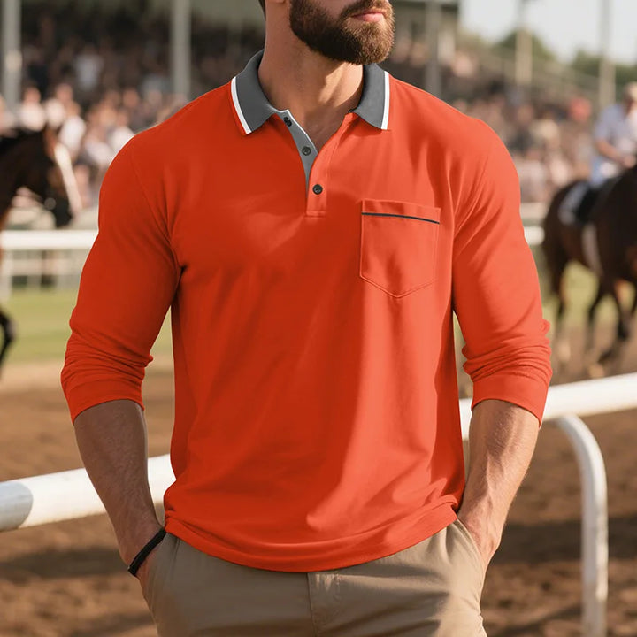 Balcombe - Polo manches longues au toucher doux