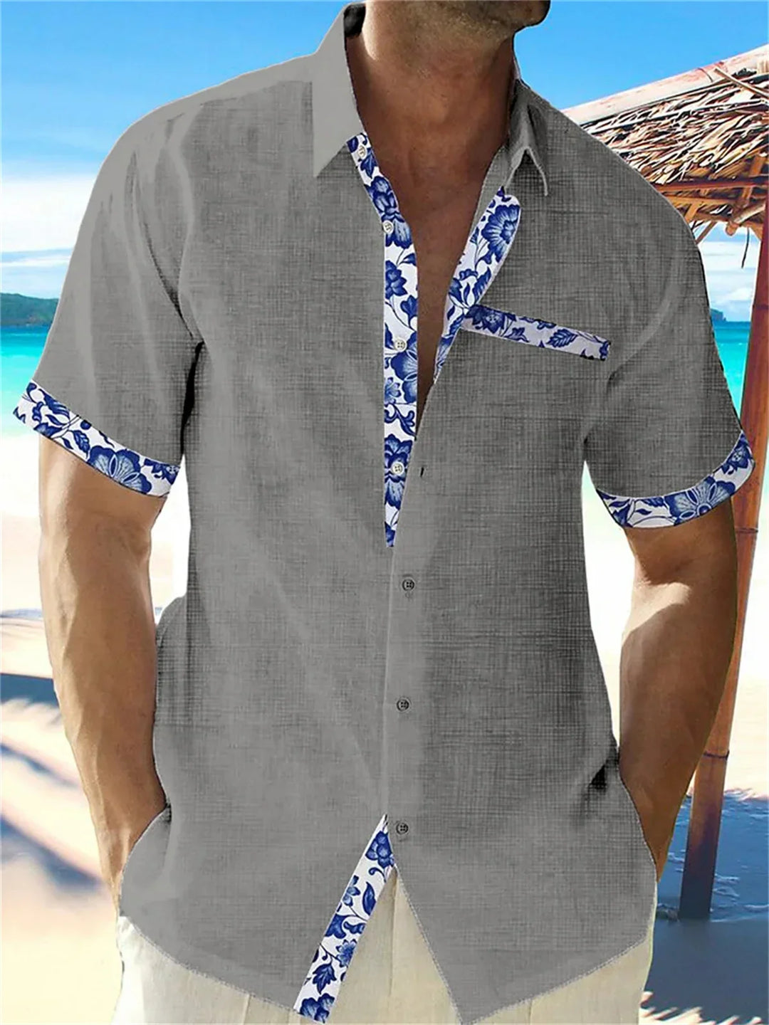 Eastcott - Chemise d'été décontractée à motif ethnique