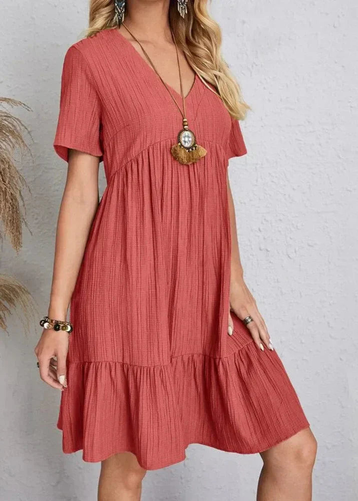 Flavia - Robe fluide à volants superposés