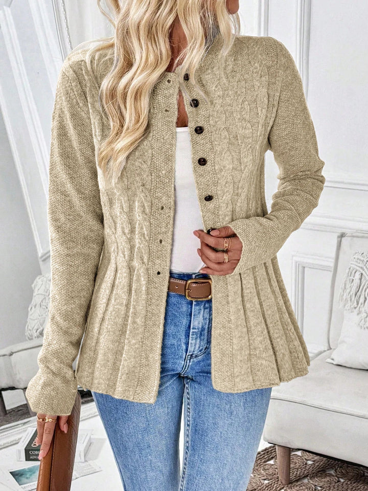 Zarela - Cardigan en maille ajourée haut de gamme