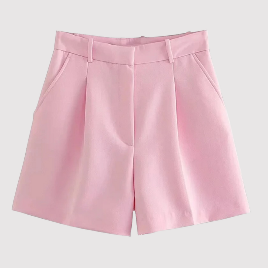 Mireille - Short plissé taille haute sur-mesure