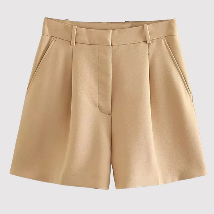 Mireille - Short plissé taille haute sur-mesure