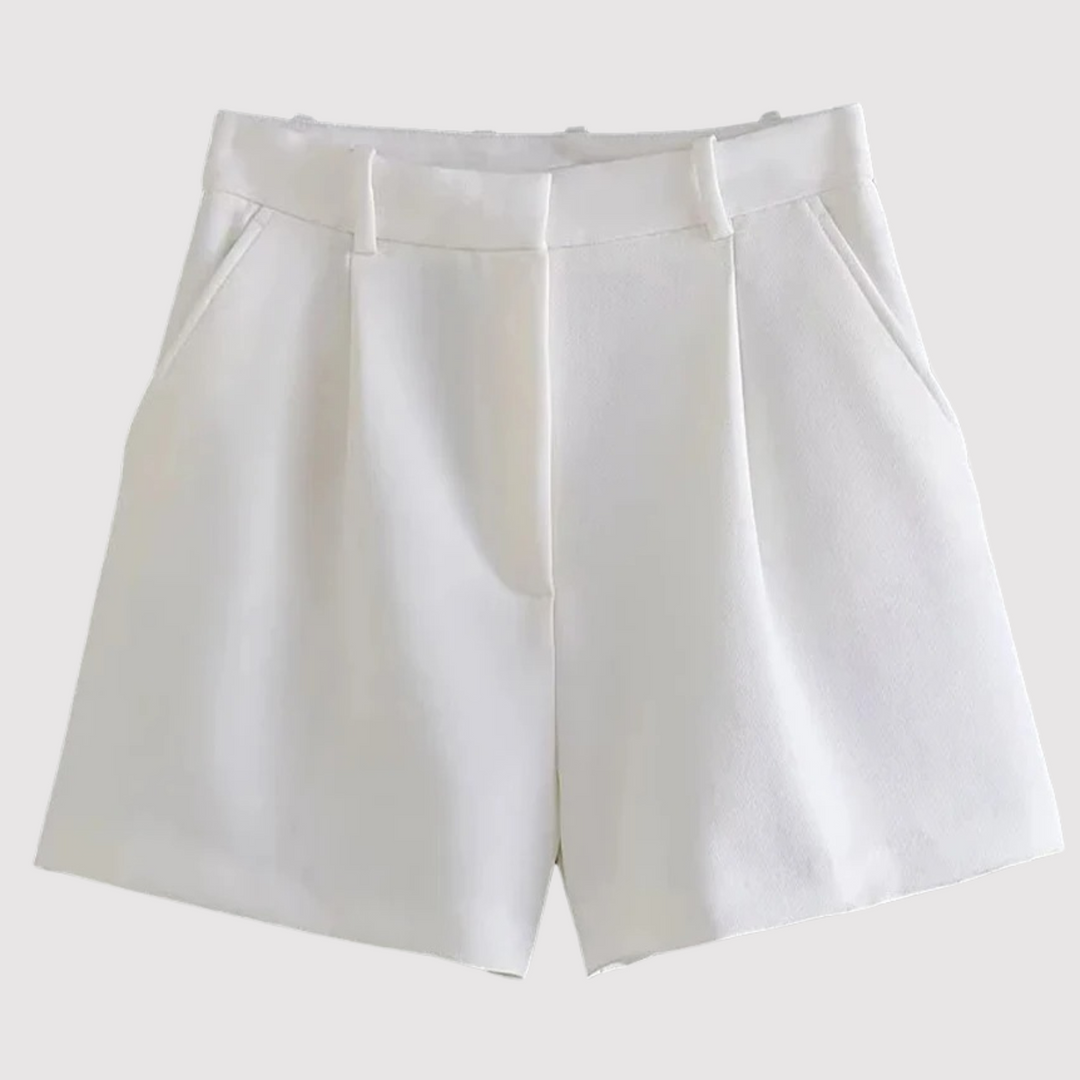 Mireille - Short plissé taille haute sur-mesure