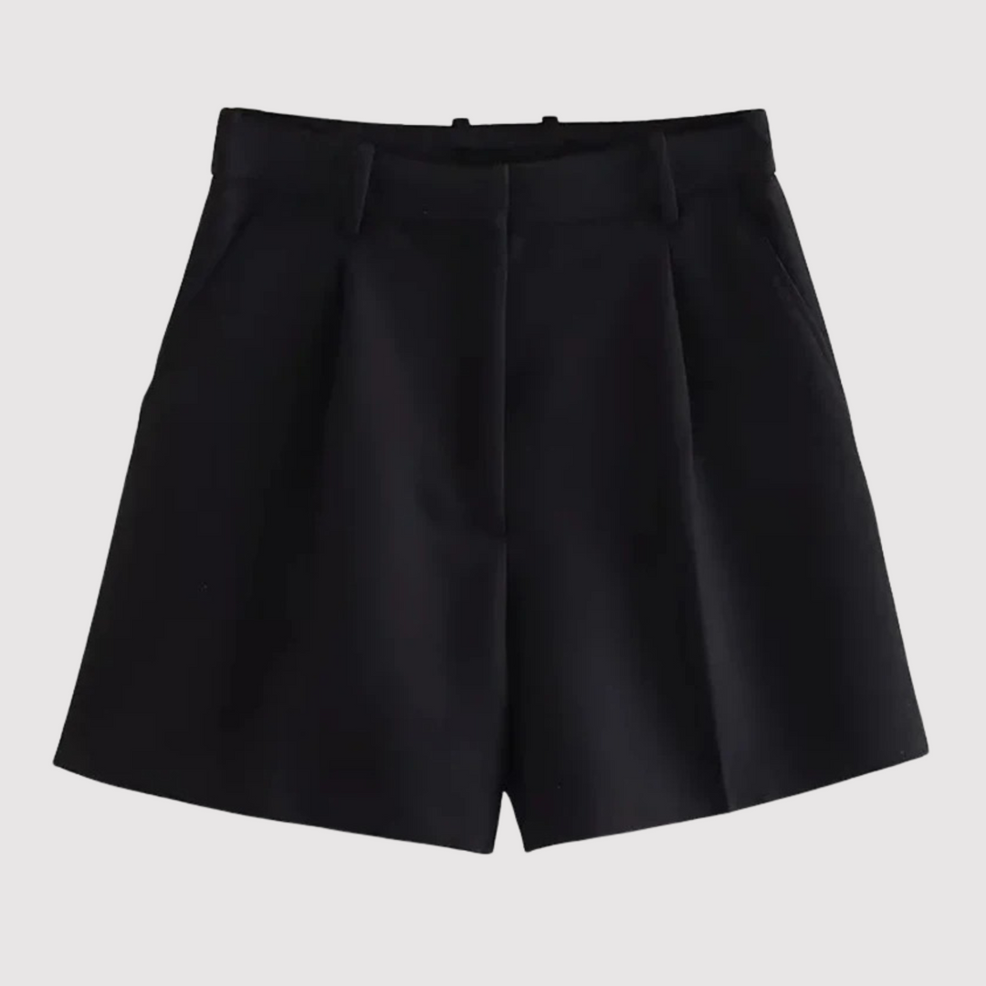 Mireille - Short plissé taille haute sur-mesure