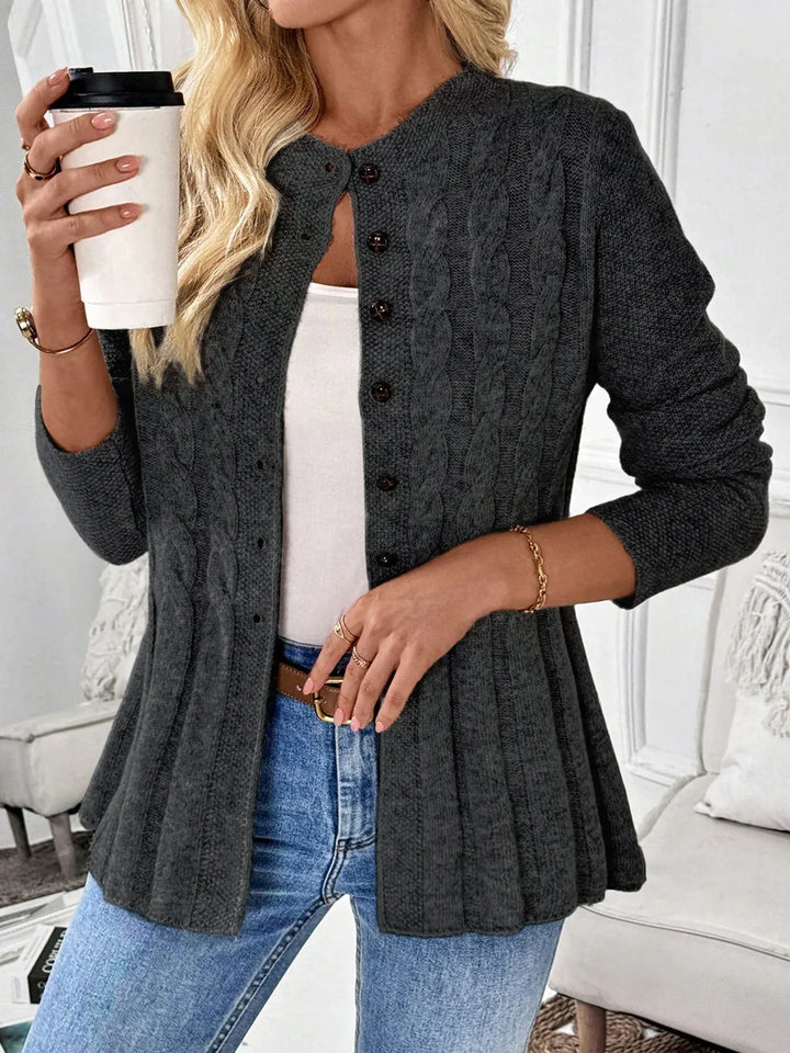 Zarela - Cardigan en maille ajourée haut de gamme