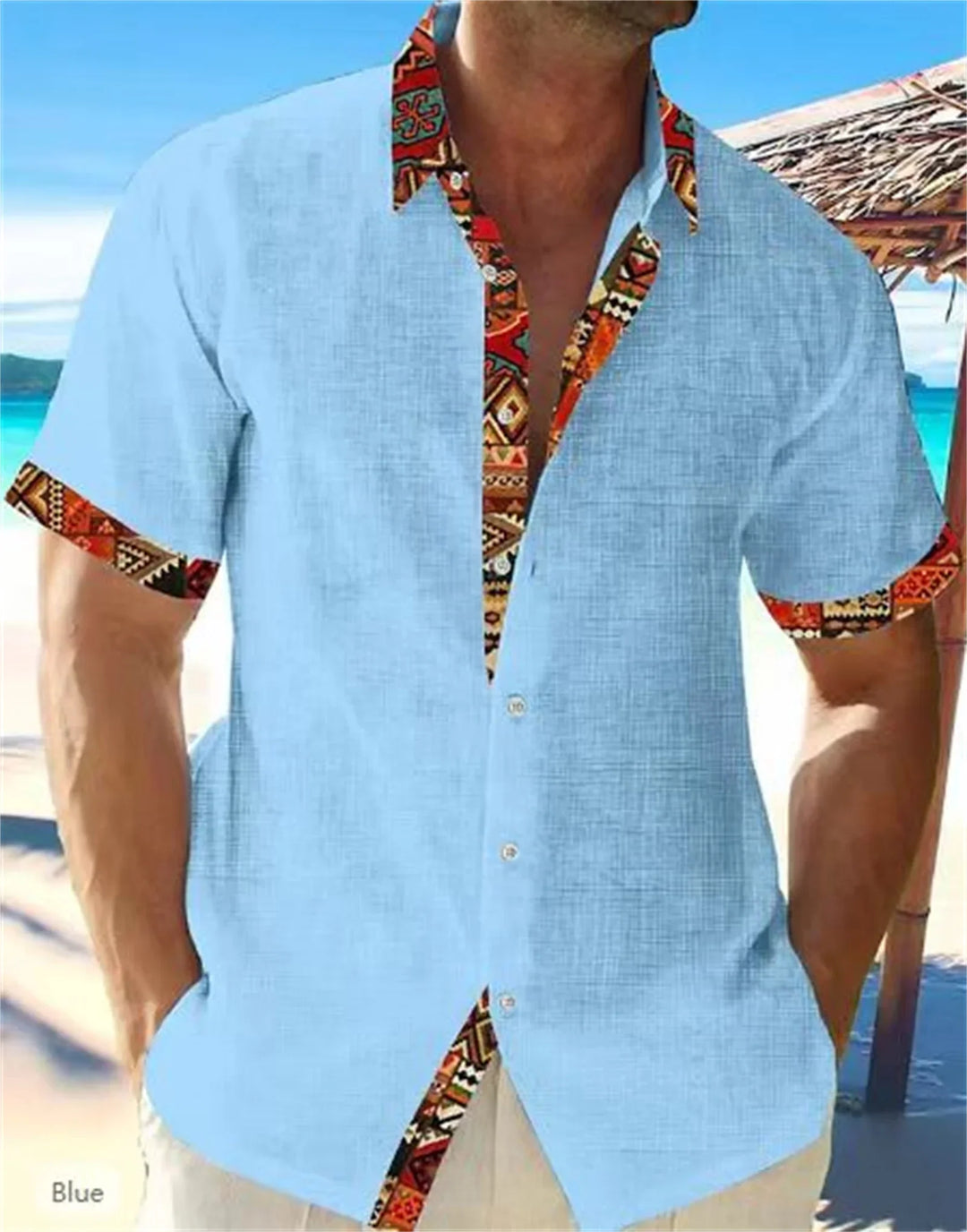 Eastcott - Chemise d'été décontractée à motif ethnique