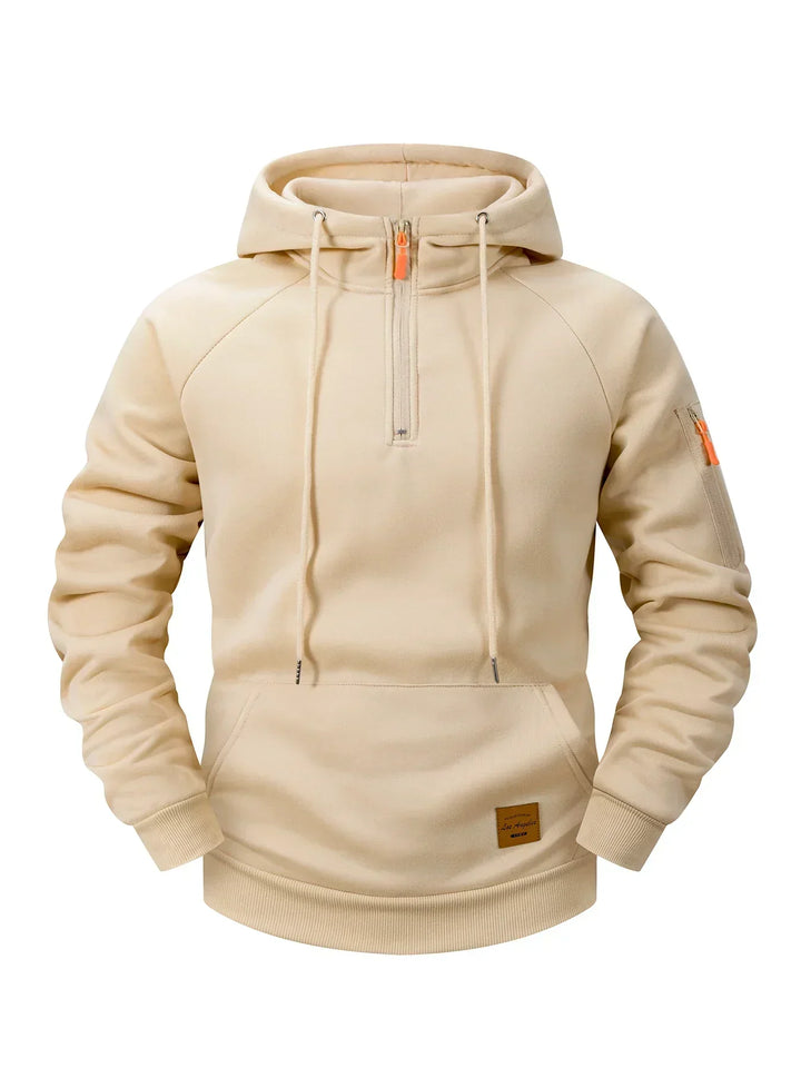 Quenford - Sweat à capuche zippé au toucher doux