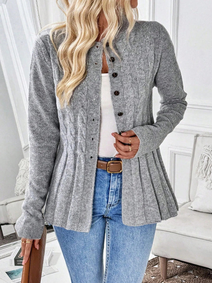 Zarela - Cardigan en maille ajourée haut de gamme
