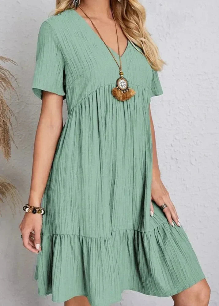 Flavia - Robe fluide à volants superposés