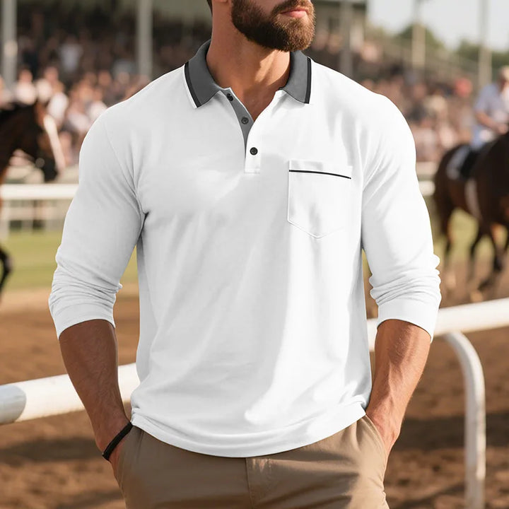 Balcombe - Polo manches longues au toucher doux