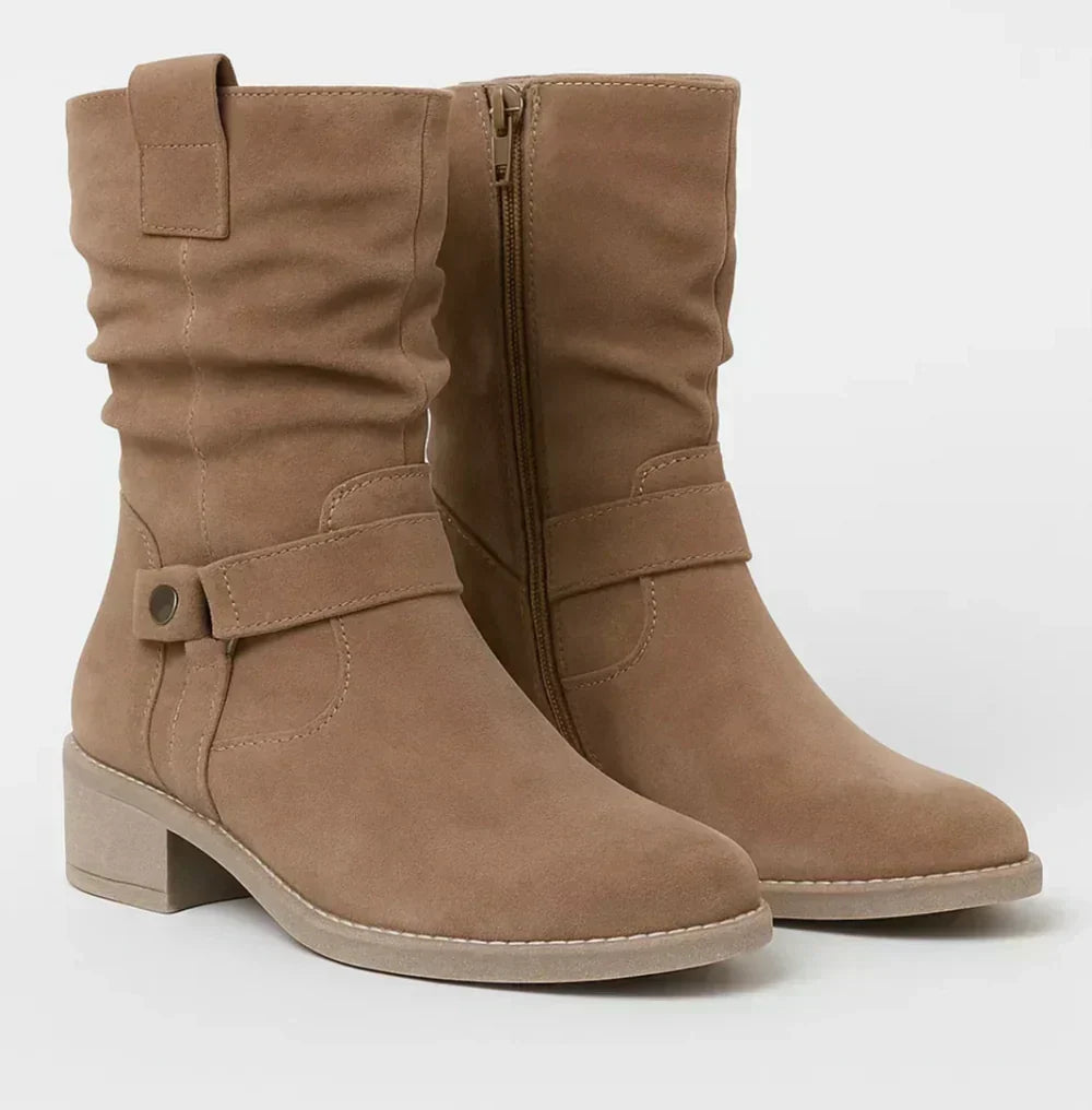 Calluna - Bottes mi-mollet à talon bloc souples