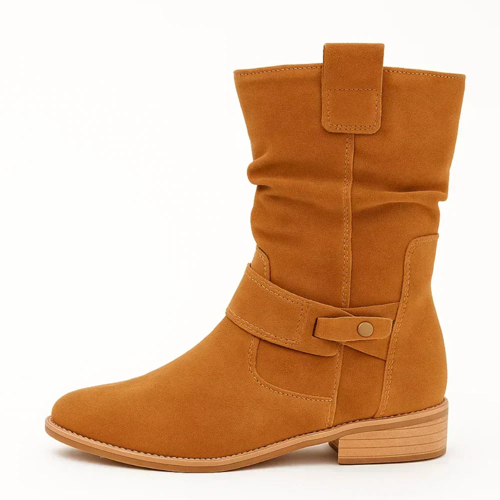 Calluna - Bottes mi-mollet à talon bloc souples