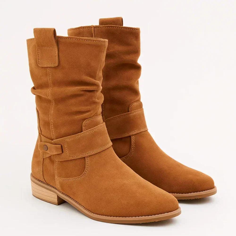 Calluna - Bottes mi-mollet à talon bloc souples