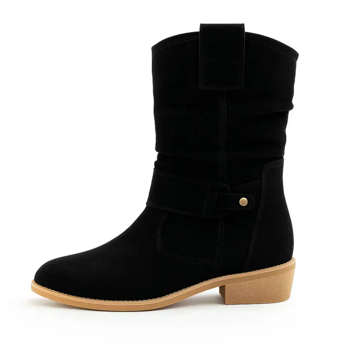 Calluna - Bottes mi-mollet à talon bloc souples
