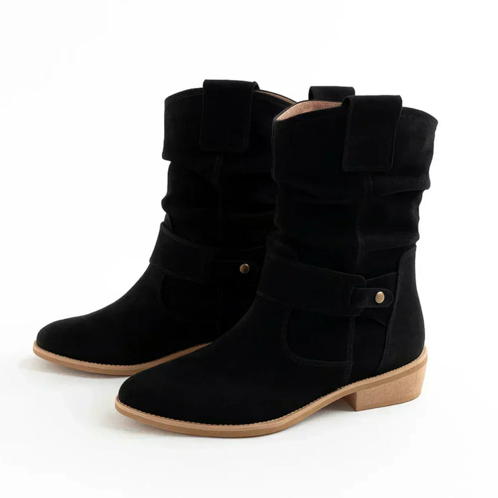 Calluna - Bottes mi-mollet à talon bloc souples