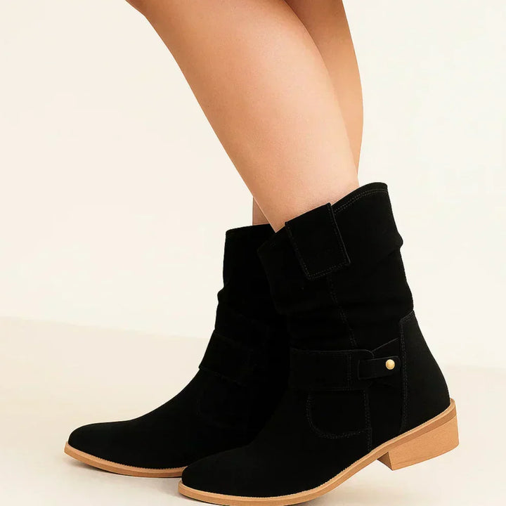 Calluna - Bottes mi-mollet à talon bloc souples