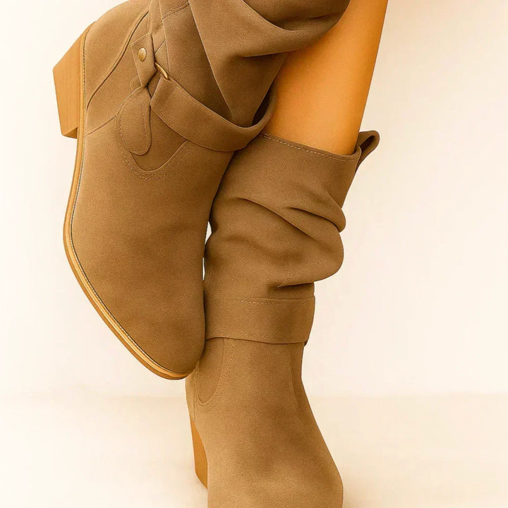 Calluna - Bottes mi-mollet à talon bloc souples