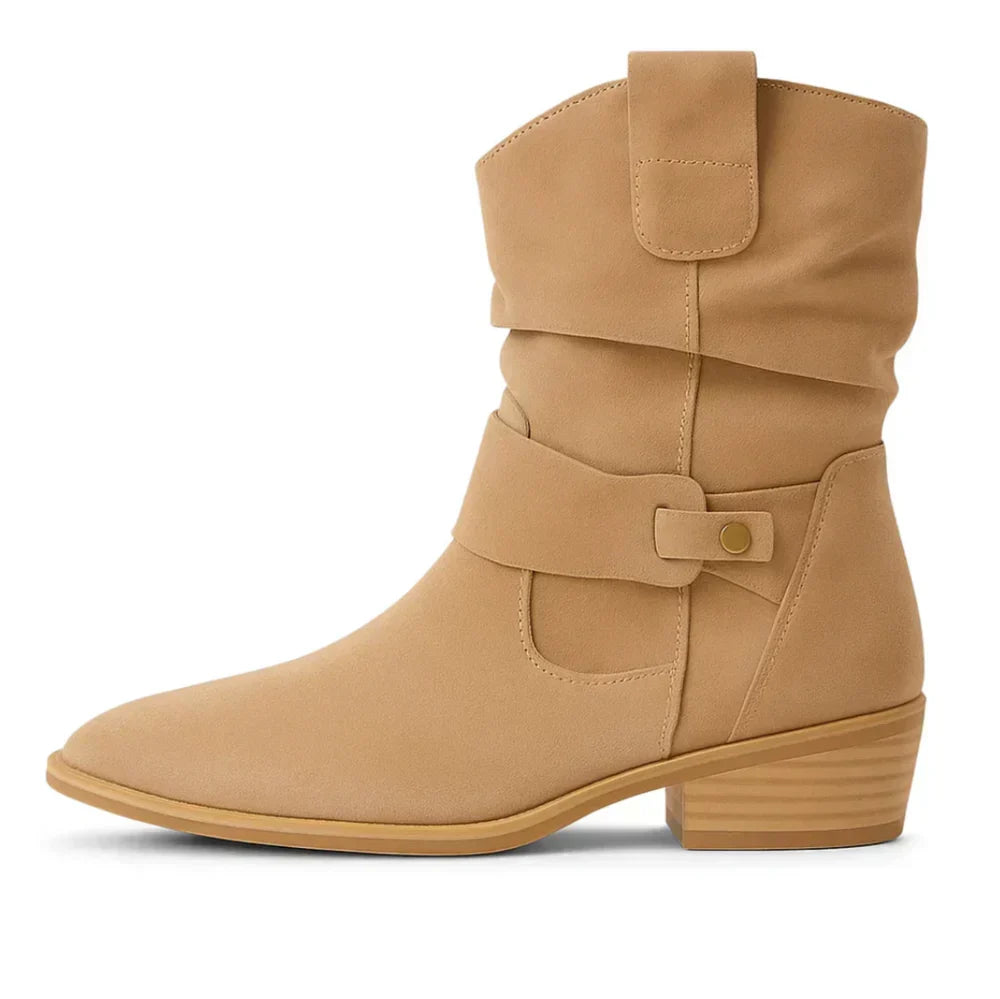 Calluna - Bottes mi-mollet à talon bloc souples