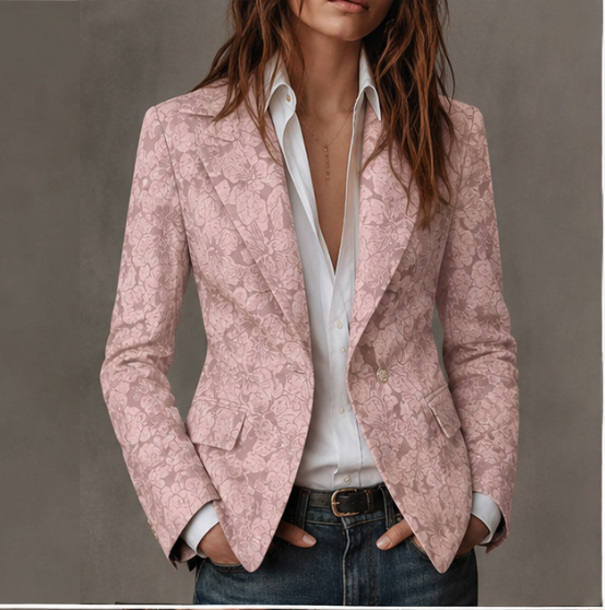 Norelia - Blazer en jacquard, coupe tailleur
